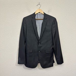 NEEDLE & STITCH Mens 2-Button Single Breasted Sport Coat Blazer Black